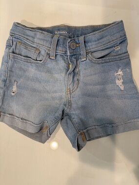 Old Navy Light Blue Ripped Denim Shorts